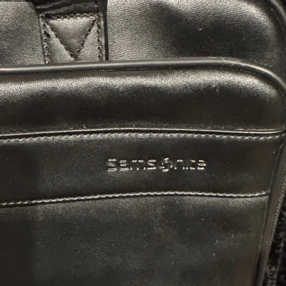 Samsonite Charcoal Leather Men's Briefcase